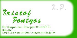 kristof pontyos business card